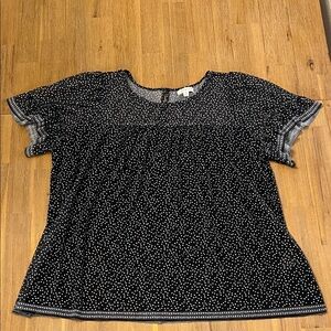 Max Studio Black and White Dotted Blouse